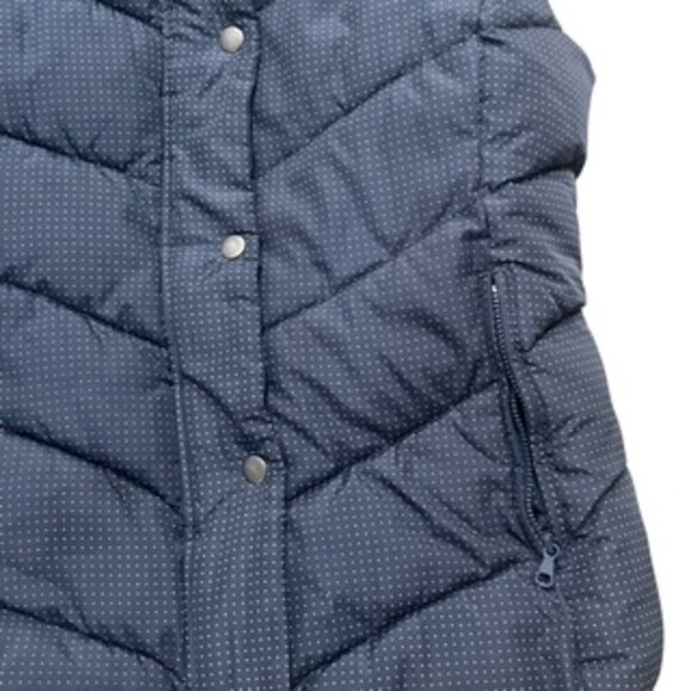 The Gap Winter Warmth Quilted Vest Women’s LARGE Outerwear Blue Full Zip Front - Picture 5 of 13